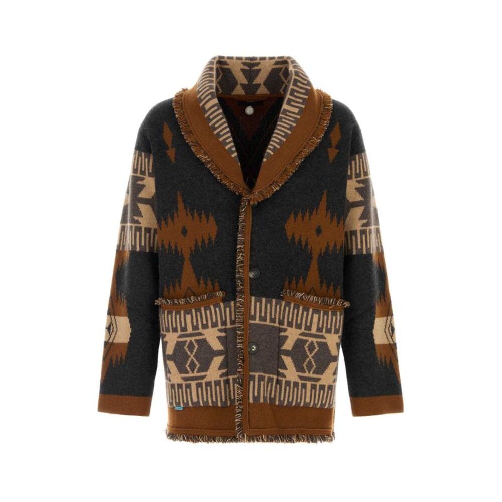 Alanui Men Embroidered Cashmere Icon Cardigan